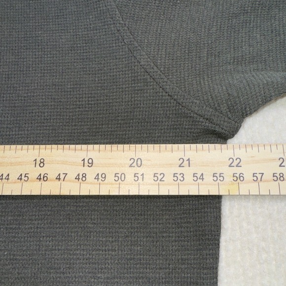 Peter Millar Medium Green Quarter Zip Waffle Knit Cotton Blend Long Sleeve - Picture 7 of 9